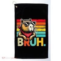 Capybara Bruh Funny Graphic For Women Funny Capybara Gift Golf Towel thumb 0