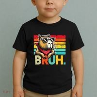 Capybara Bruh Funny Graphic For Women Funny Capybara Gift Toddler T-Shirt thumb 2
