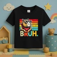 Capybara Bruh Funny Graphic For Women Funny Capybara Gift Toddler T-Shirt thumb 3