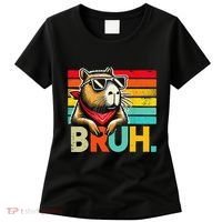 Capybara Bruh Funny Graphic For Women Funny Capybara Gift Women's T-Shirt thumb 0