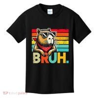 Capybara Bruh Funny Graphic For Women Funny Capybara Gift Kids T-Shirt thumb 0