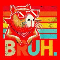 Capybara Bruh Funny Graphic For Women Funny Capybara Gift Santa Hat thumb 1