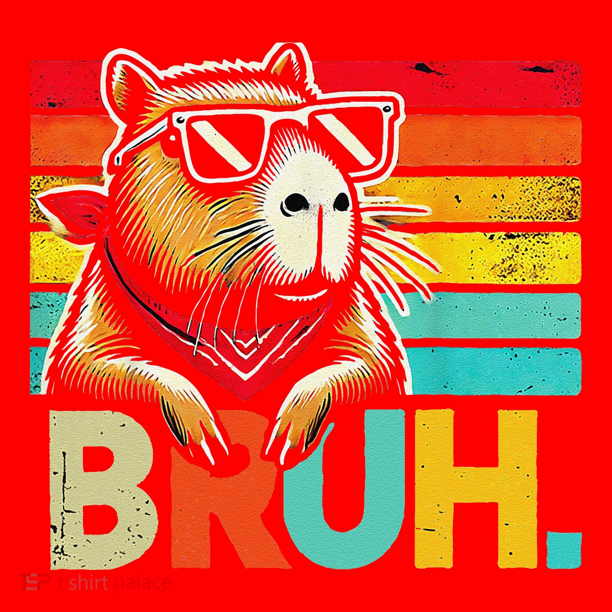 Capybara Bruh Funny Graphic For Women Funny Capybara Gift Santa Hat