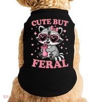Cute But Feral Funny Racoon With Glasses Gift Doggie Tank thumb 0