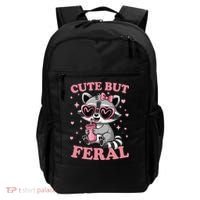 Cute But Feral Funny Racoon With Glasses Gift Backpack thumb 0