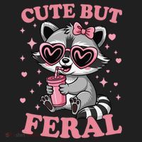 Cute But Feral Funny Racoon With Glasses Gift Beanie thumb 2