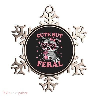 Cute But Feral Funny Racoon With Glasses Gift Ornament