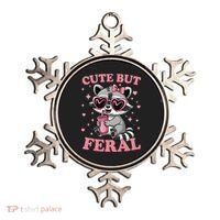 Cute But Feral Funny Racoon With Glasses Gift Ornament thumb 0