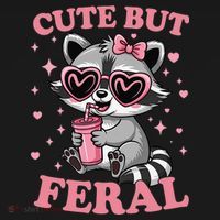 Cute But Feral Funny Racoon With Glasses Gift Kids Sweatshirt thumb 2