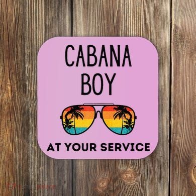 Cabana Boy Funny Summer Pool Party Bartender Bartending Coaster
