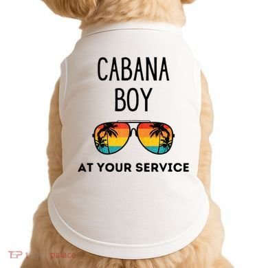 Cabana Boy Funny Summer Pool Party Bartender Bartending Doggie Tank