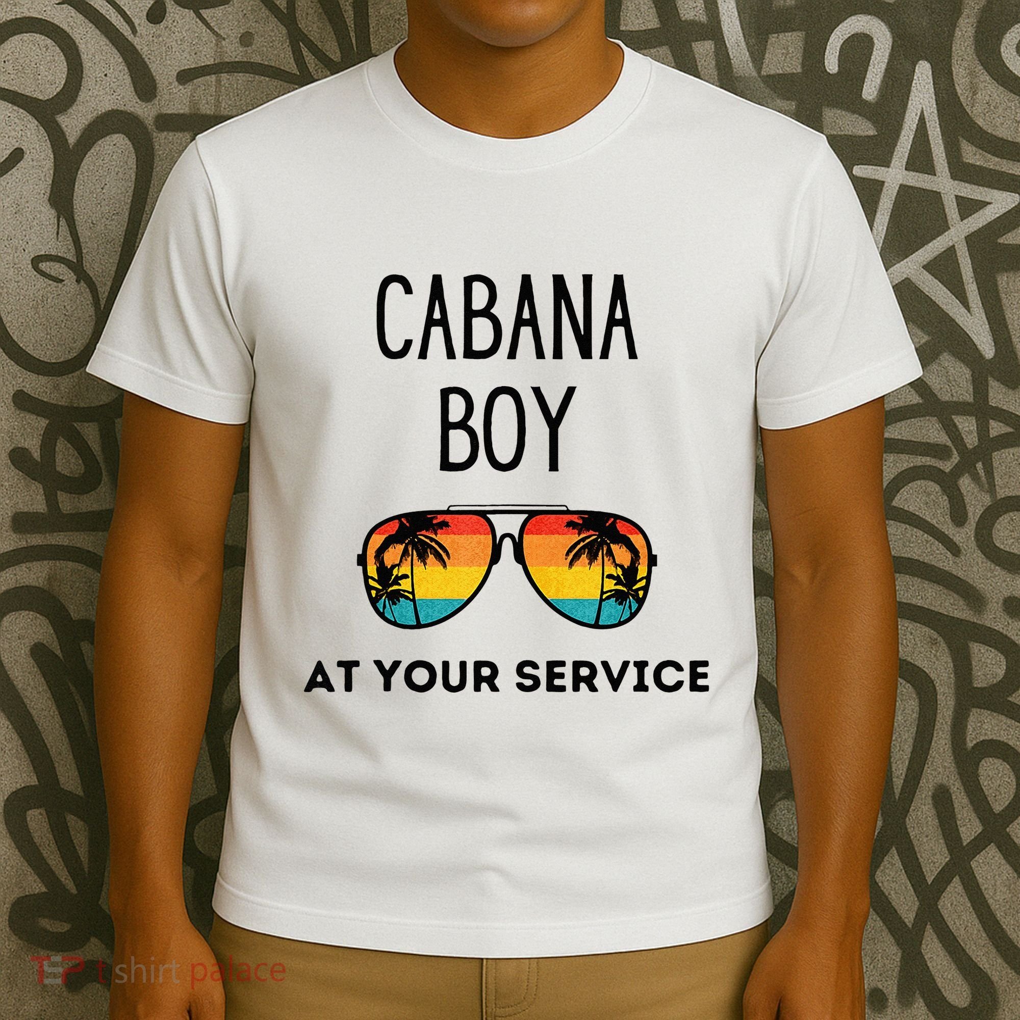 Cabana Boy Funny Summer Pool Party Bartender Bartending T-Shirt