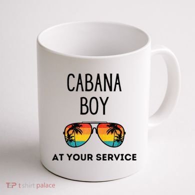Cabana Boy Funny Summer Pool Party Bartender Bartending Coffee Mug back