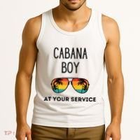 Cabana Boy Funny Summer Pool Party Bartender Bartending Tank Top thumb 3