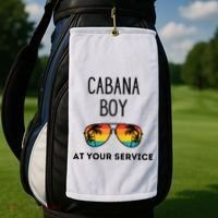 Cabana Boy Funny Summer Pool Party Bartender Bartending Golf Towel thumb 2