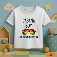Cabana Boy Funny Summer Pool Party Bartender Bartending Toddler T-Shirt thumb 3