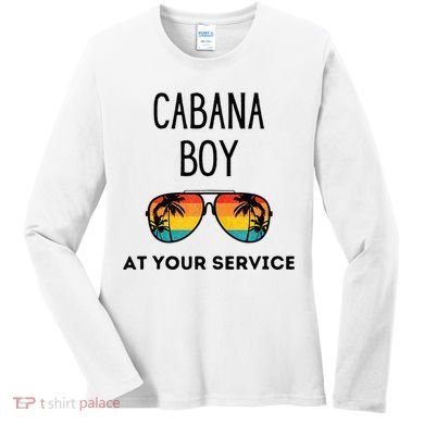 Cabana Boy Funny Summer Pool Party Bartender Bartending Women's Long Sleeve Shirt
