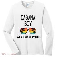 Cabana Boy Funny Summer Pool Party Bartender Bartending Women's Long Sleeve Shirt thumb 0