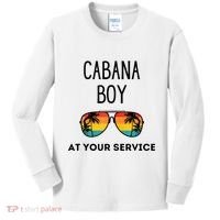 Cabana Boy Funny Summer Pool Party Bartender Bartending Kids Long Sleeve Shirt thumb 0