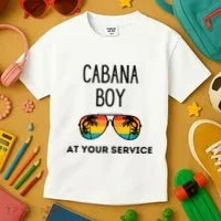 Cabana Boy Funny Summer Pool Party Bartender Bartending Kids T-Shirt thumb 3