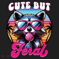 Cute But Feral Funny Trash Panda Women's Sweatshirt thumb 2