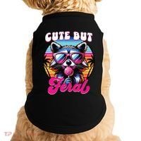 Cute But Feral Funny Trash Panda Doggie Tank thumb 0