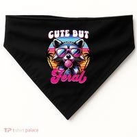 Cute But Feral Funny Trash Panda USA-Made Doggie Bandana thumb 0