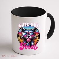 Cute But Feral Funny Trash Panda Coffee Mug thumb 1
