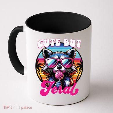 Cute But Feral Funny Trash Panda Coffee Mug