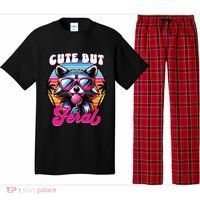 Cute But Feral Funny Trash Panda Pajama Set thumb 0