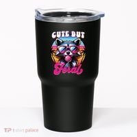 Cute But Feral Funny Trash Panda Tumbler thumb 0