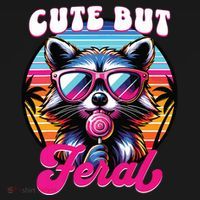 Cute But Feral Funny Trash Panda Ornament thumb 1