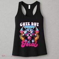 Cute But Feral Funny Trash Panda Women's Tank Top thumb 3