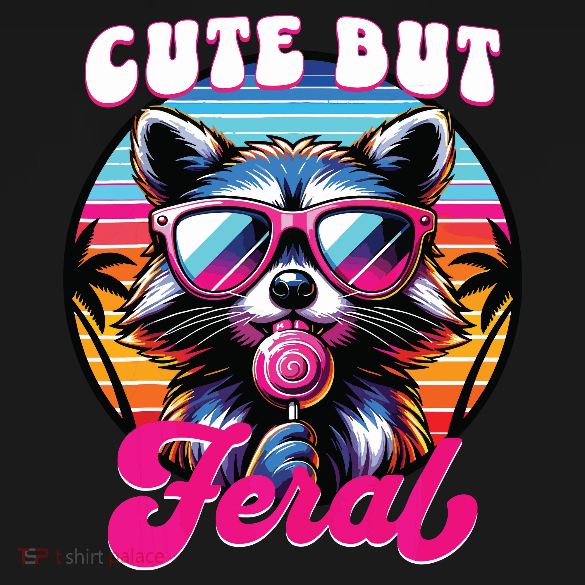 Cute But Feral Funny Trash Panda Women's Tank Top