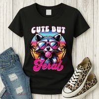 Cute But Feral Funny Trash Panda Women's T-Shirt thumb 3