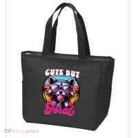 Cute But Feral Funny Trash Panda Tote Bag thumb 3