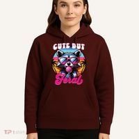 Cute But Feral Funny Trash Panda Hoodie thumb 5