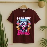 Cute But Feral Funny Trash Panda T-Shirt thumb 2