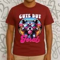 Cute But Feral Funny Trash Panda T-Shirt thumb 3