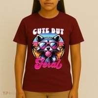 Cute But Feral Funny Trash Panda T-Shirt thumb 4