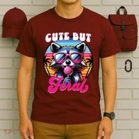 Cute But Feral Funny Trash Panda T-Shirt thumb 6