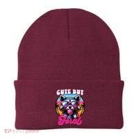 Cute But Feral Funny Trash Panda Beanie thumb 0