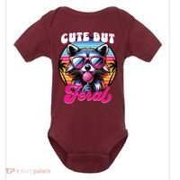 Cute But Feral Funny Trash Panda Baby Bodysuit thumb 0