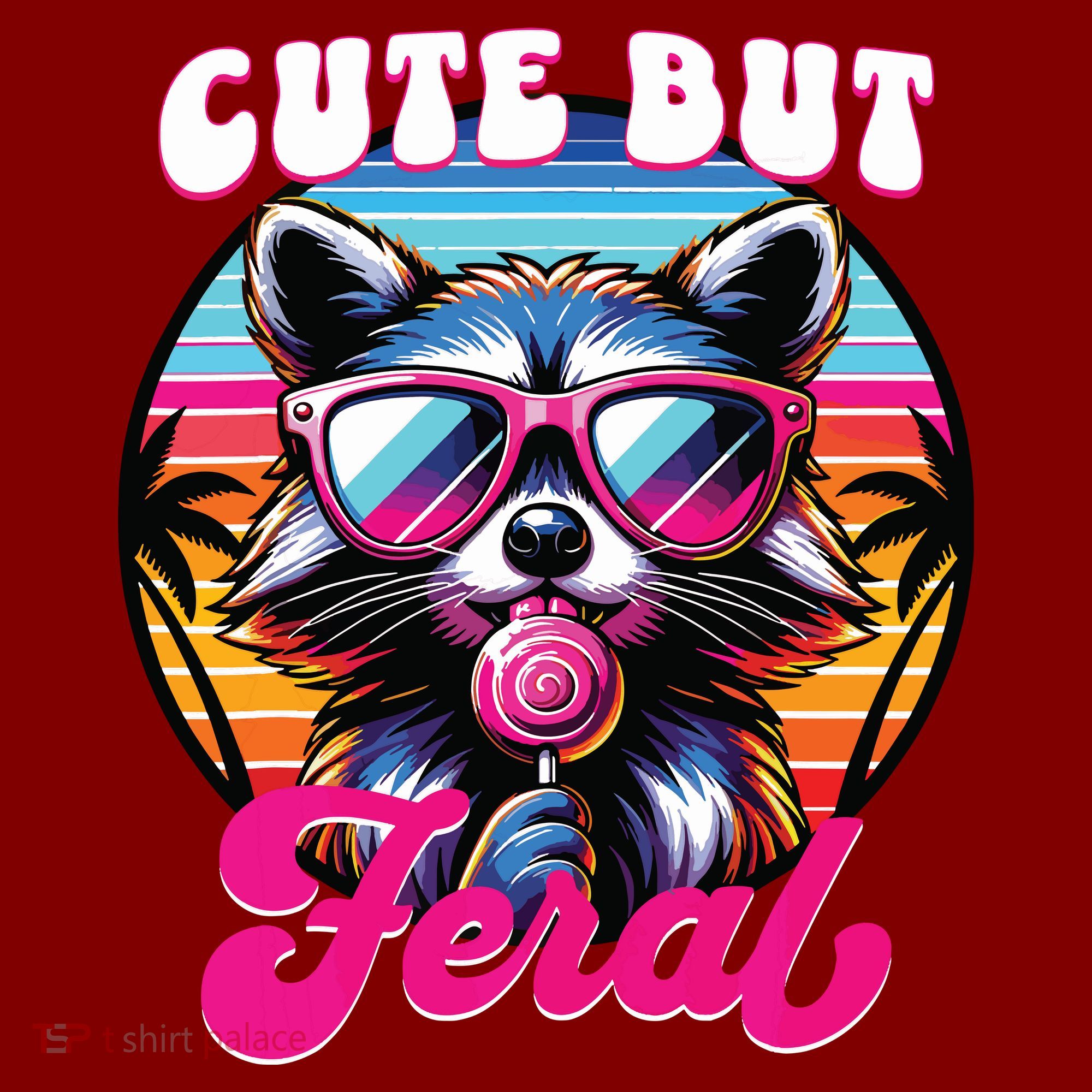 Cute But Feral Funny Trash Panda Kids Sweatshirt