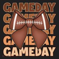 Coqutte Bow Football Game Day Women's Sweatshirt thumb 2