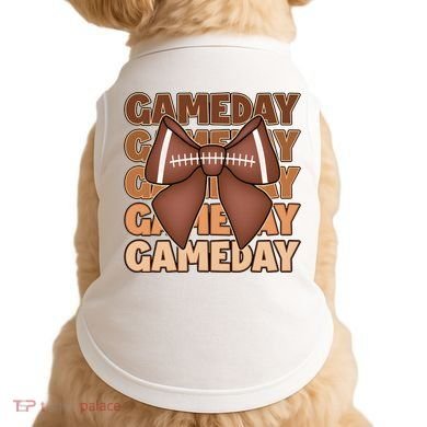 Coqutte Bow Football Game Day Doggie Tank