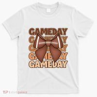 Coqutte Bow Football Game Day T-Shirt thumb 0