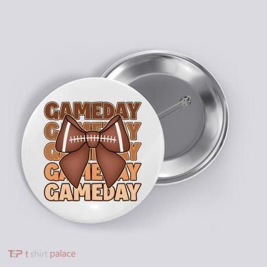 Coqutte Bow Football Game Day Button