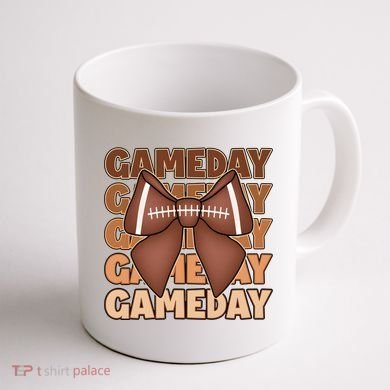 Coqutte Bow Football Game Day Coffee Mug back