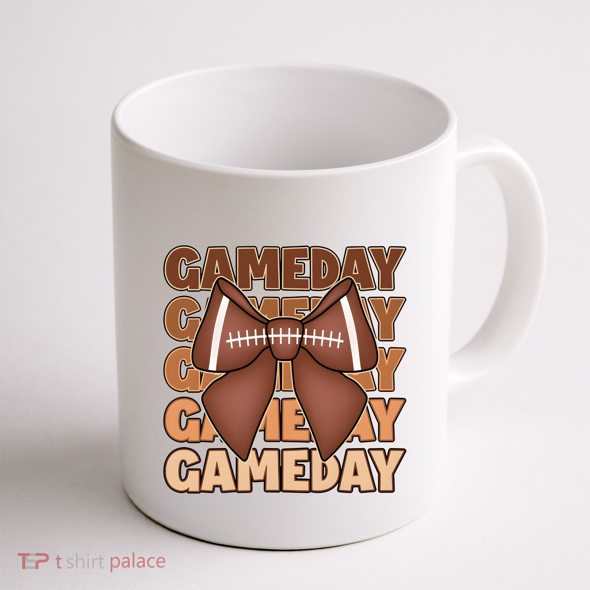 Coqutte Bow Football Game Day Coffee Mug